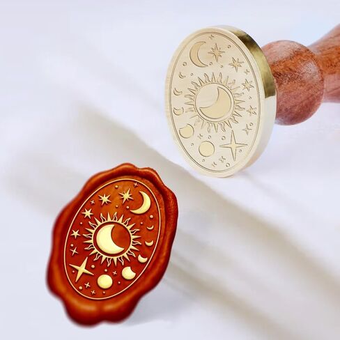 1pc Fern Leaf Wax Sealing Stamp Vintage Botanical Sealing Wax Stamp Gift for Christmas 20x30mm Oval Removable Brass Head Stamp with Wooden Handle for Envelope Invitation Wedding Decoration in Saudi Arabia