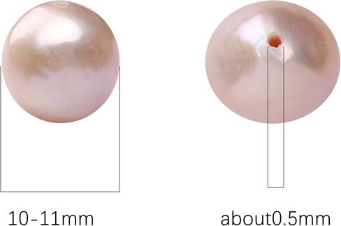 Natural Pearl Beads Potato 10-11mm Pink Freshwater Cultured Loose Gemstone Beads for DIY Jewelry Making 13.8''/Strand HQ in Saudi Arabia