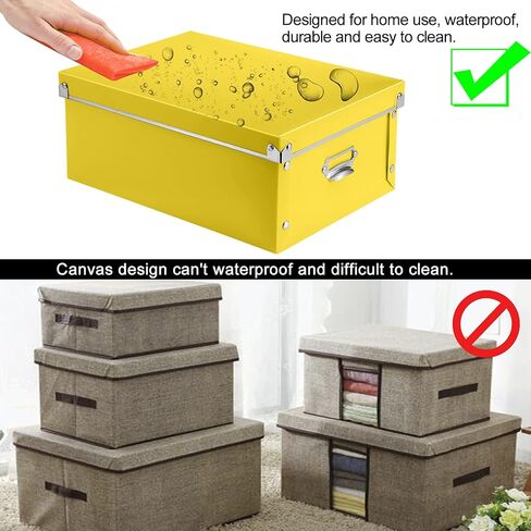 SeekInd صندوق تخزين ، صناديق تخزين مزخرفة مع غطاء ، 3 في مجموعة واحدة ، تثبيت الدبوس الصحفي ، مقاومة للرطوبة ، قابلة للطي لتخزين توفير المساحة ، للملابس ، مستحضرات التجميل ، البطانيات (الأرجواني) in Kuwait