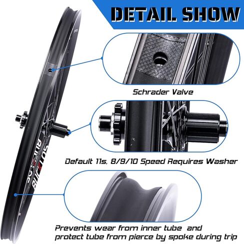 BUCKLOS 27.5/29 inch Thru Axle Boost MTB Wheelset, Front 15 * 110mm Rear 12 * 148mm Disc Brake Mountain Bike Wheel, AL6061 32H 1.9/2.5 Double Wall Clincher Dual, Fit 8 9 10 11 Speed Cassette XC AM DH… in Kuwait