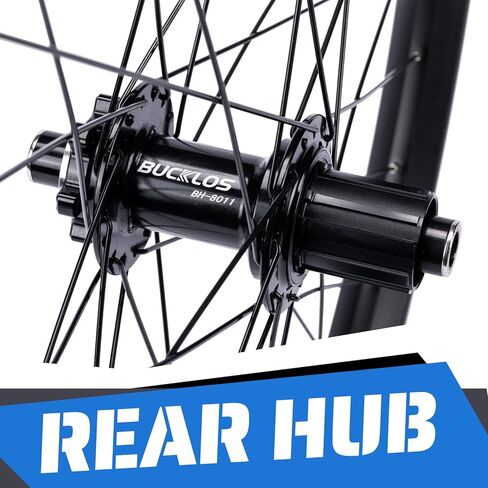 BUCKLOS 27.5/29 inch Thru Axle Boost MTB Wheelset, Front 15 * 110mm Rear 12 * 148mm Disc Brake Mountain Bike Wheel, AL6061 32H 1.9/2.5 Double Wall Clincher Dual, Fit 8 9 10 11 Speed Cassette XC AM DH… in Kuwait