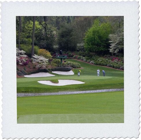 3dRose qs_48684_1 Augustas Amen Corner Golf Course Where Dreams are Made and Lost Quilt Square, 10 by 10-Inch in Saudi Arabia