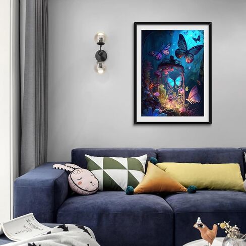 مجموعات فن الماس Filaslft Flower للبالغين ، ومجموعات الطلاء الماس للبالغين ، وطلاء فن الماس المصقول مع الماس مثالي لديكور الجدار المنزلي 12x16 بوصة in Kuwait