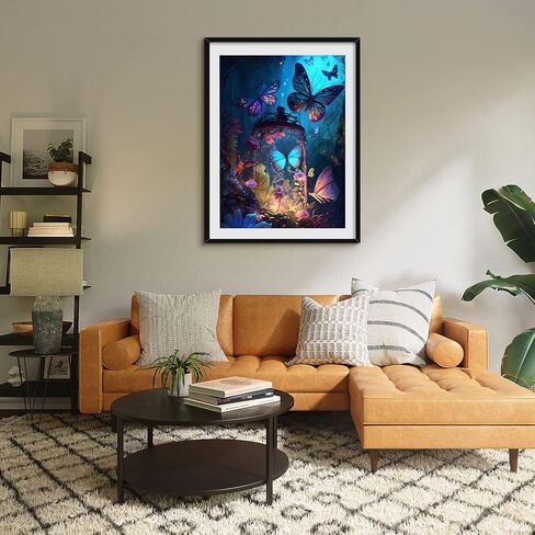 مجموعات فن الماس Filaslft Flower للبالغين ، ومجموعات الطلاء الماس للبالغين ، وطلاء فن الماس المصقول مع الماس مثالي لديكور الجدار المنزلي 12x16 بوصة in Kuwait