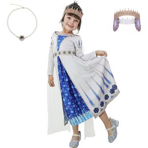 Kids Wish Costume Queen Amaya Dress Halloween Cosplay Princess Birthday Outfits for Girls
