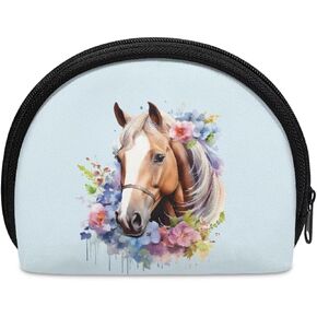 محفظة عملات معدنية على شكل حصان من Vanideaoty، حقيبة بسحاب على شكل زهرة، حقيبة تخزين للعملات المعدنية، منظم أموال in Kuwait