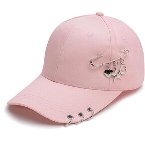 Unisex Pin Iron Ring Baseball Hat Hip Hop K-Pop Snapback Caps Solid Casual Fitted Trucker Hats Women Outdoors Sun Cap
