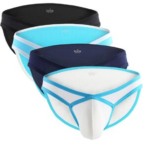 Mens Sexy Mesh Breathable Briefs Daily Underwear Pack