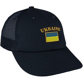 Speedy Pros Trucker Hat Baseball Cap Ukraine Flag Embroidery Dad for Men & Women Snapback