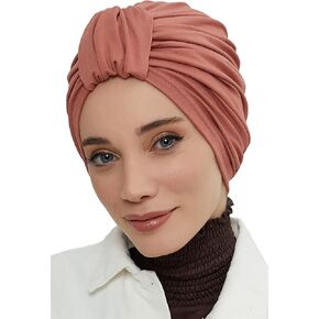 Aisha's Design Instant Turban Head Wrap for Women Cotton Hijab Scarf Ready to Wear Pretied Chemo Headwear Belted Bonnet Cap