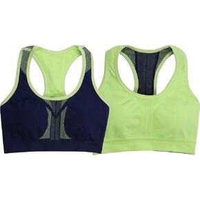 ToBeInStyle Sports Bras for Women - Reversible Racerback Double Layered Compression