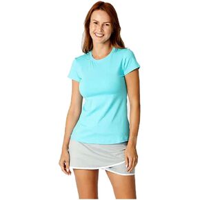 SOFIBELLA UV Colors Short Sleeve Womens Tennis Shirt
