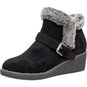 CUSHIONAIRE Women's Rhodes wedge bootie +Memory Foam