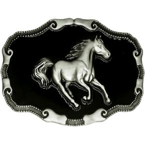 Moranse Religion Cross Cowboy Kneeling Prayer And Horse Design Belt Buckles