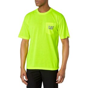 Caterpillar Men's Hi-Vis Trademark Pocket T-Shirt