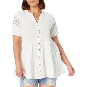 Avenue Women's Plus Size Tunic Samara Tiered in Kuwait