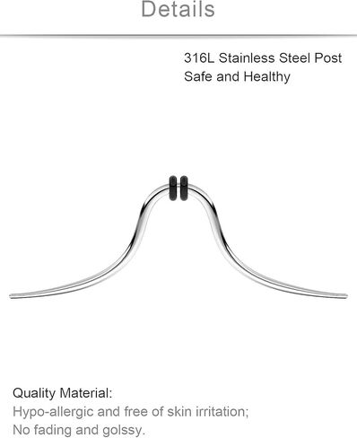 SCERRING 14G الحاجز هوب الأنف خواتم 316L الفولاذ المقاوم للصدأ حدوة الحصان الأنف هوب الدائري الغضروف Daith الزنمة التجنيب هيئة ثقب المجوهرات 14 قطعة in Kuwait