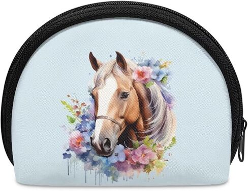 محفظة عملات معدنية على شكل حصان من Vanideaoty، حقيبة بسحاب على شكل زهرة، حقيبة تخزين للعملات المعدنية، منظم أموال in Kuwait