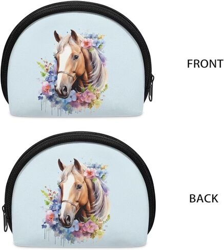 محفظة عملات معدنية على شكل حصان من Vanideaoty، حقيبة بسحاب على شكل زهرة، حقيبة تخزين للعملات المعدنية، منظم أموال in Kuwait