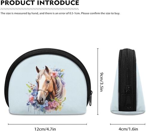 محفظة عملات معدنية على شكل حصان من Vanideaoty، حقيبة بسحاب على شكل زهرة، حقيبة تخزين للعملات المعدنية، منظم أموال in Kuwait