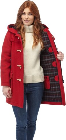 اوريجينال مونتجمري معطف ودفل خشبي للنساء - احمر (X-S), أحمر, S in Kuwait