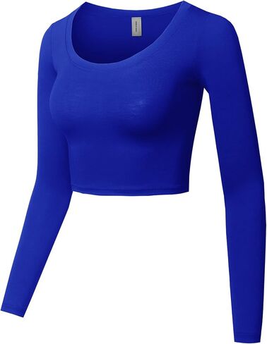 Made by Emma Women's Casual Comfortable Soft Stretch Solid 3/4 Sleeve V-Neck Top in Saudi Arabia