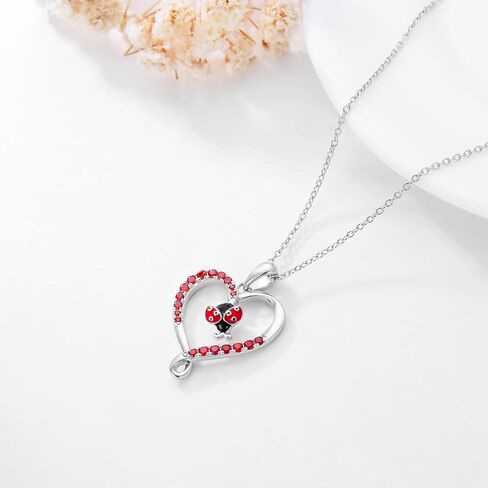 LONAGO Animal Necklace for Women 925 Sterling Silver Monkey Ladybug Pendant Necklace in Saudi Arabia