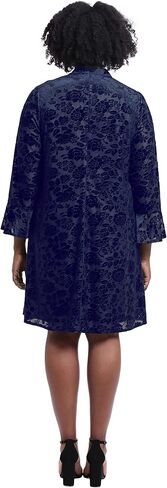 London Times Women's Long Sleeve Mock Neck Trapeze Dress in Saudi Arabia