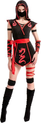 Spooktacular Creations Halloween Adult Ninja Costume for Women Dress Up, Costume Party, Trick or Treating, Cosplay Party in Saudi Arabia