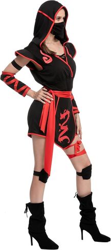 Spooktacular Creations Halloween Adult Ninja Costume for Women Dress Up, Costume Party, Trick or Treating, Cosplay Party in Saudi Arabia