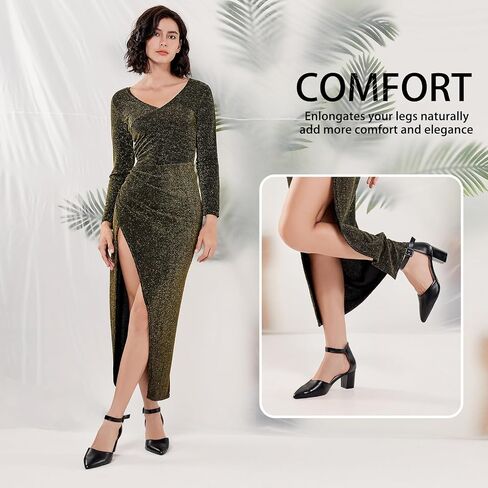 Majin Closed Shoes for Women Comfortable Dress Shoes Woman Wedding Shoes for Women Block Heel Shoes for Women Women Pumps Work Shoes Women Business Casual 2.5 Inch in Saudi Arabia