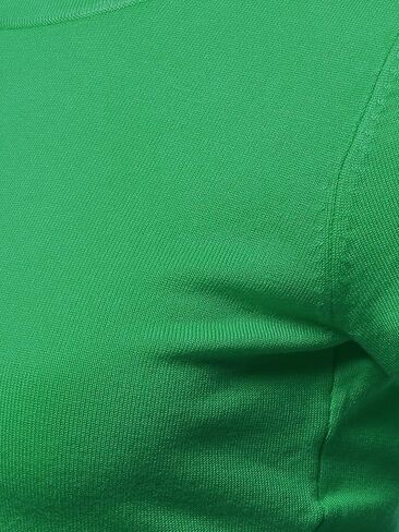 سترة نسائية منسوجة بياقة دائرية وأكمام قصيرة من الفيسكوز in Kuwait