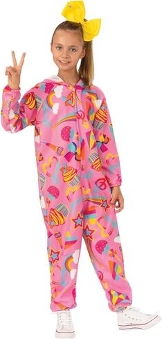 Rubies JoJo Siwa Child's Pink One-Piece Jumpsuit Costume, Medium in Saudi Arabia
