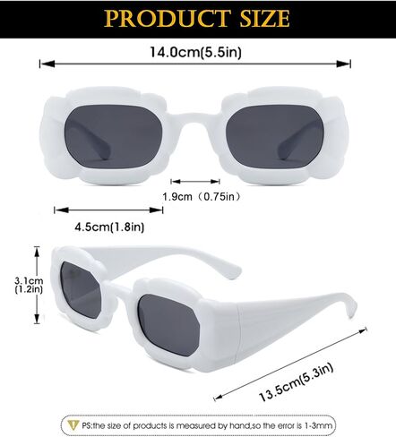 EYLRIM Fashion Y2K Square Sunglasses for Women Festival Party Candy Color Punk Sun Glasses in Kuwait