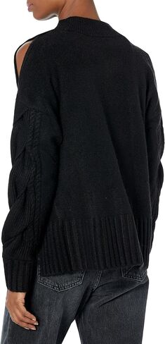 DKNY Women's Mock Neck Split Shoulder Cozy Sweater in Saudi Arabia
