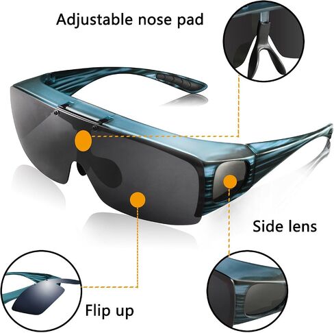 نظارات شمسية من Br'Guras Fit Over Polarized قابلة للطي للرجال والنساء in Kuwait