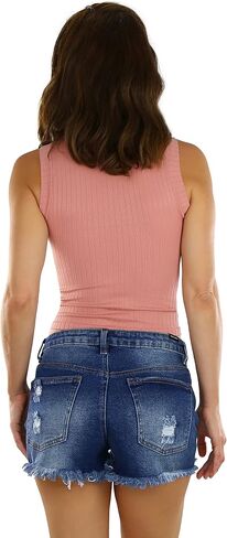 ToBeInStyle Women's Sleeveless Mock-Neck Turtleneck Stretch Top in Saudi Arabia