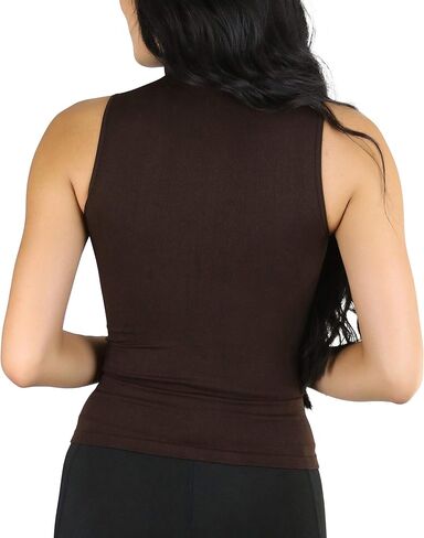 ToBeInStyle Women's Sleeveless Mock-Neck Turtleneck Stretch Top in Saudi Arabia