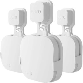 Wall Mount Holder for eero Pro Home WiFi System-Simple and Sturdy Wall Mount Holder Stand Bracket (NOT for eero 6 or eero pro 6), Without Messy Wires (White(3 Pack))