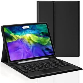 Keyboard Case for Galaxy Tab A9 Plus 11 Inch 2023 Model (SM-X210/X216/X218), Trackpad Detachable Wireless Keyboard Slim Stand Folio Cover with S Pen Holder,Black