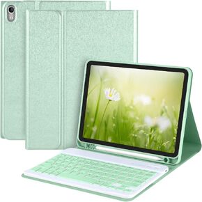 Keyboard Case for iPad Air 5th 4th Generation- Detachable Bluetooth Keyboard Case w Pencil Holder - Flip Stand Cover for iPad iPad Air 5 10.9 Inch 2022/iPad Air 4 Gen 2020, iPad Pro 11 1st Gen 2018