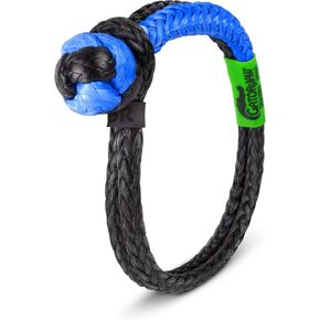 Bubba Rope 176746NGBB-L Heavy Duty 3/8" Synthetic Shackle NexGen PRO Gator Jaw Breaking Strength of 47,000 lb with HMPE in Blue and Black, Accessory Ideal for Recovery and Towing Stuck Vehicle