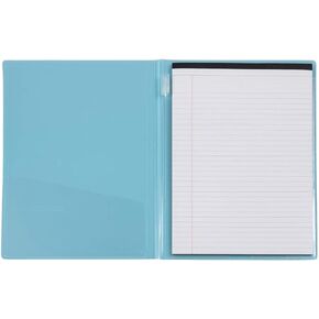 JAM PAPER Plastic Padfolio - 9 1/2 x 12 1/4 - Blue - Pad Holder Sold Individually