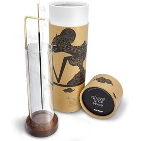 Incense Holder, Incense Holder for Sticks, Removable Glass Ash Catcher, Mess-Free Incense Burner, Meditation, Yoga, Spa and with Decorating Shelves in Homes and Offices in Kuwait