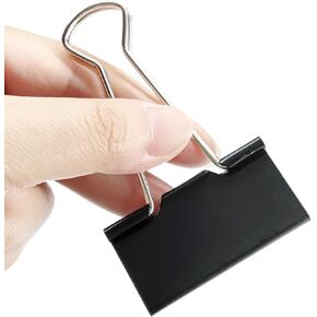 DSTELIN Extra Large Binder Clips 2-Inch Width (75 Pack), Big Paper Clamps Clips for Office Supplies, 0.8Inch Capacity, Black