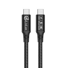 USB4 Thunderbolt 4 Cable[1M 3.3FT],USB C,Type C to Type C,240W Power Delivery,8K 60HZ Display,40Gbps,Compatible with Thunderbolt 3,MacBook Pro,Intel CPU,TS4 Docking,SSD Storage and More
