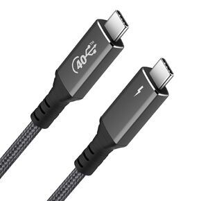 Thunderbolt 4 Cable (3.94 ft), Support 120W Fast Charging/40Gbps Data Transfer/8K Display USB4 Cable, USBC to USBC Cable, Intel Thunderbolt Certified for Type-C MacBooks, iPad Pro,Hub,Docking in Kuwait