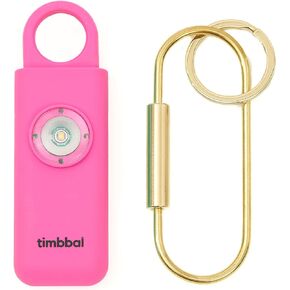 timbbal® Personal Safety Alarm - 130dB Loud Siren with Strobe Light - Self Defense Alarm - 5 Colors Available (Black)