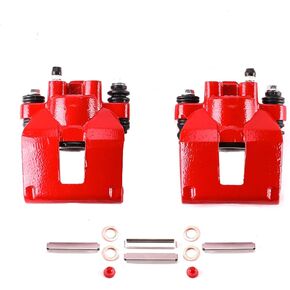 Power Stop Rear S4604 Pair of High-Temp Red Powder Coated Calipers