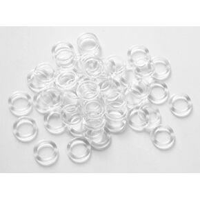 Cafe Curtain Rings 100pcs Clear Plastic Rings for Roman Shades 5/8"